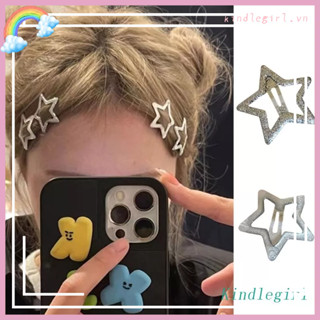 Set 2 Kẹp Tóc Kim Loại Hình Ngôi Sao Thời Trang Cho Nữ