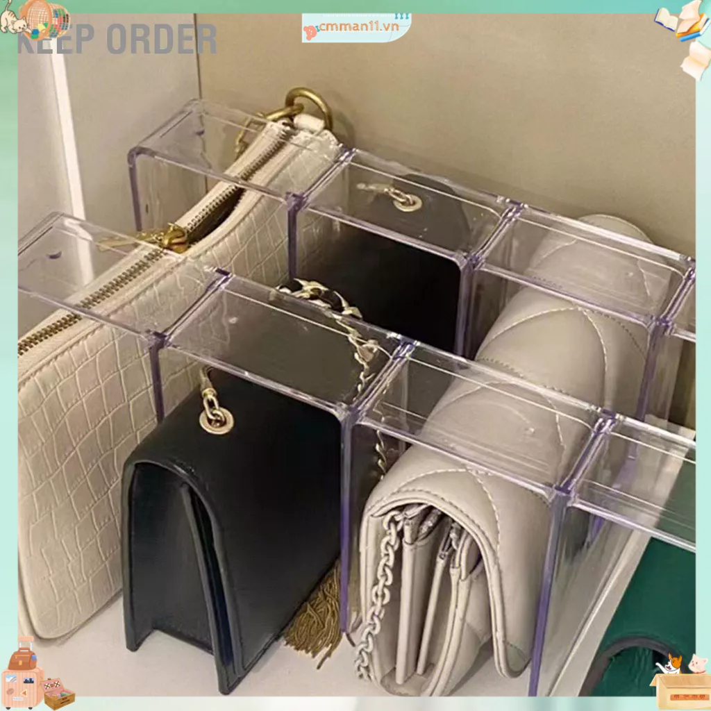 Handbag Organizer Household Transparent Bag Storage Rack Bed Room PC Mini Purse Shelf