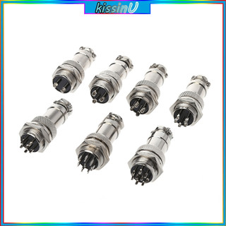 Phích & giắc nối hàng không gắn bảng điện kim loại 16mm 2/3/4/5/6/8/9 Pin GX16