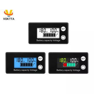 Vôn Kế Điện Tử VOKTTA DC 8V-100V Pin Lithium LiFePO4 12V 24V 48V 6133A LCD