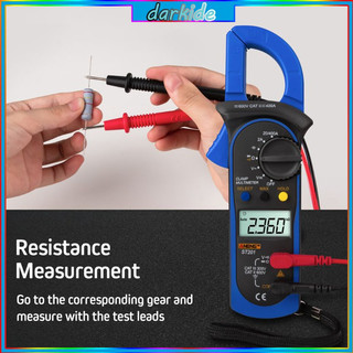 Digital Clamp Multimeter ST-201 True RMS LCD Multifuction Ohm for DC AC Voltmete