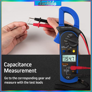 Digital Clamp Multimeter ST-201 True RMS LCD Multifuction Ohm for DC AC Voltmete