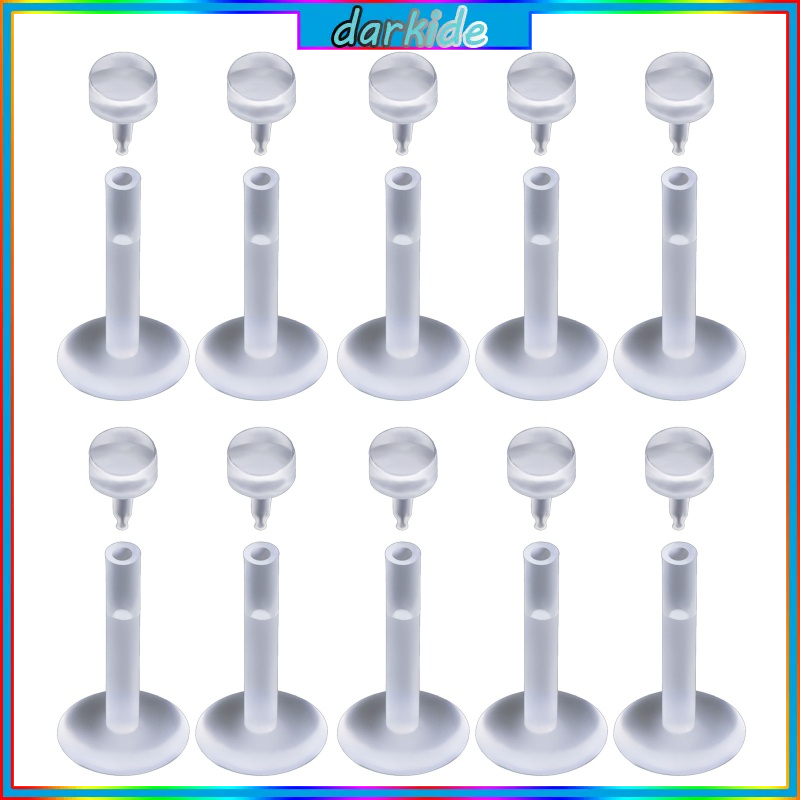 Set 10 Khuyên Đeo Môi / Khuyên Tai Trong Suốt Tiện Dụng