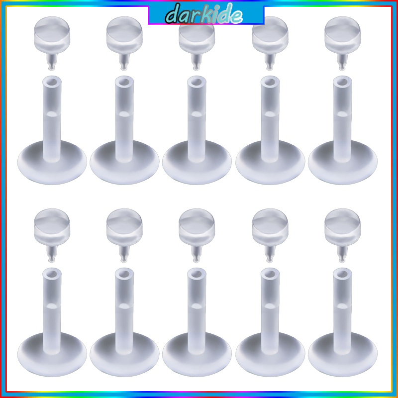 Set 10 Khuyên Đeo Môi / Khuyên Tai Trong Suốt Tiện Dụng