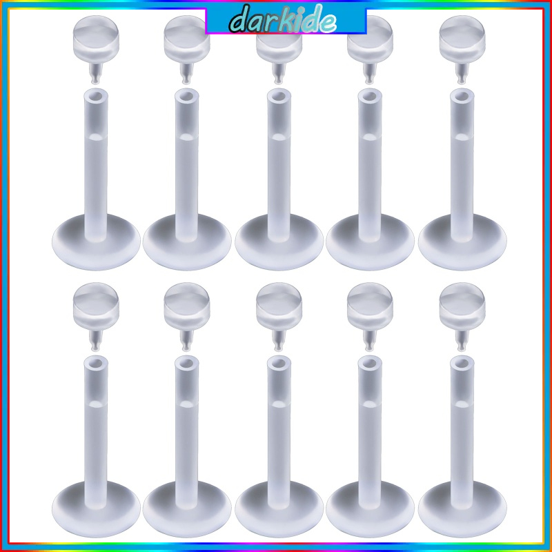 Set 10 Khuyên Đeo Môi / Khuyên Tai Trong Suốt Tiện Dụng