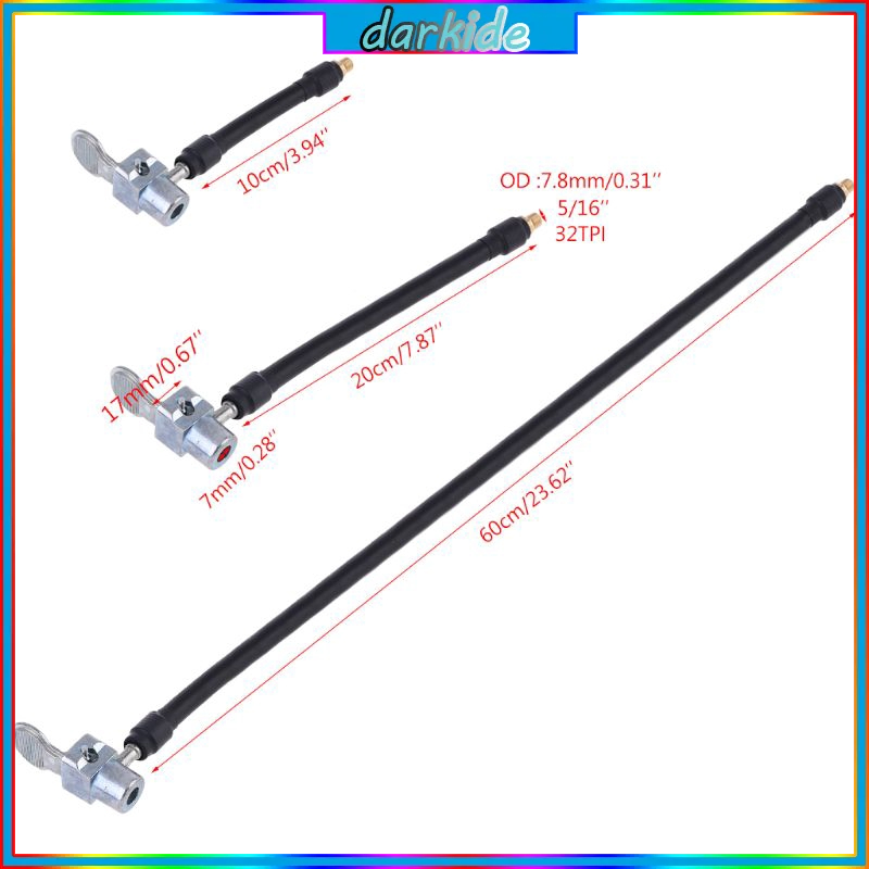 Đầu nối vòi bơm bánh xe có dây dẫn khí kèm đường ống dẫn khí tiện lợi