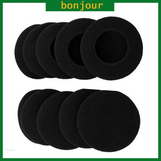 Set 5 Cặp Đệm Xốp 60mm / 2.4 "Thay Thế Cho Tai Nghe Logitech- H600 H330 H340 / Aiwa Hp-Cn5 / Labtec 502 Đen