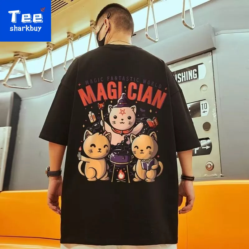 In Áo thun nam ngắn tay Unisex T-shirt Plus Size Đen / Trắng M-5XL