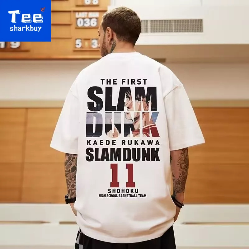 Áo thun unisex TEESHARKBUY ngắn tay thời trang plus size M-5XL
