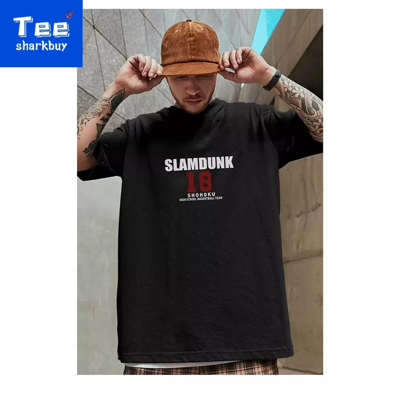 Áo thun unisex TEESHARKBUY ngắn tay thời trang plus size M-5XL