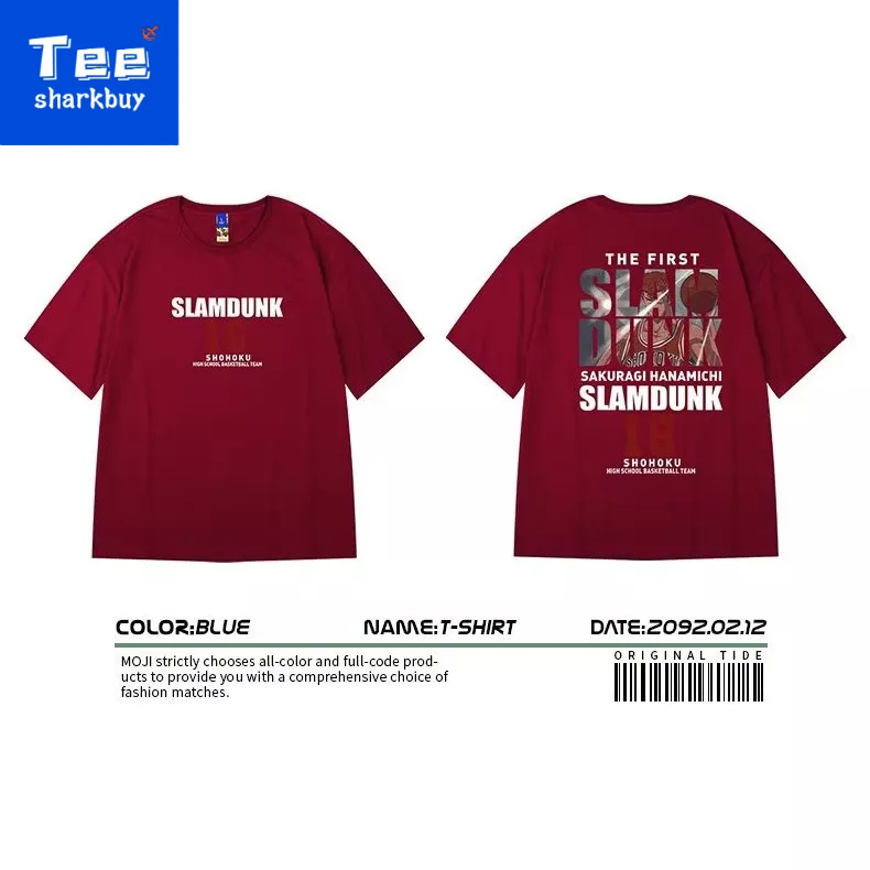 Áo thun unisex TEESHARKBUY ngắn tay thời trang plus size M-5XL