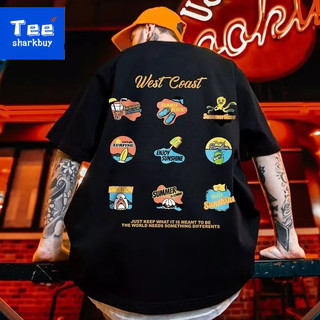  In Áo thun nam ngắn tay Unisex T-shirt Plus Size Đen / Trắng M-5XL
