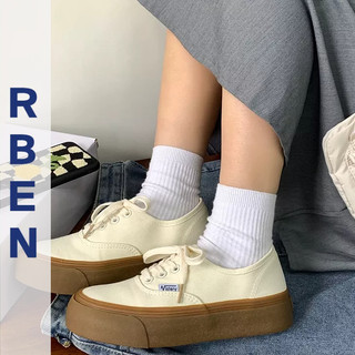Giày Thể Thao canvas Đế Dày Tăng Chiều Cao Phong Cách retro Cho Nữ