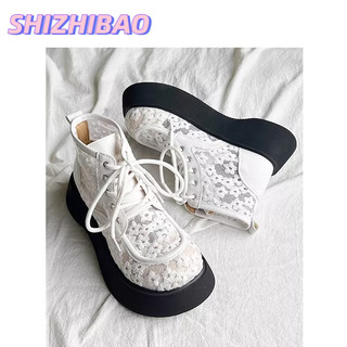Giày Boot Lưới Mỏng Thoáng Khí Đế Dày Thời Trang Mới Cho Nữ