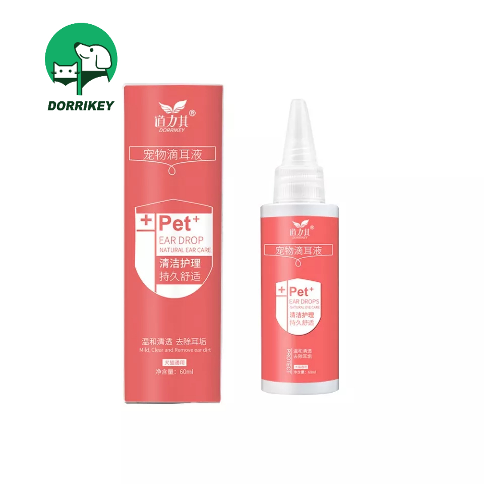 DORRIKEY Dung dịch vệ sinh tai 60ml cho chó mèo-chăm sóc định kỳ cho ống tai LI0132