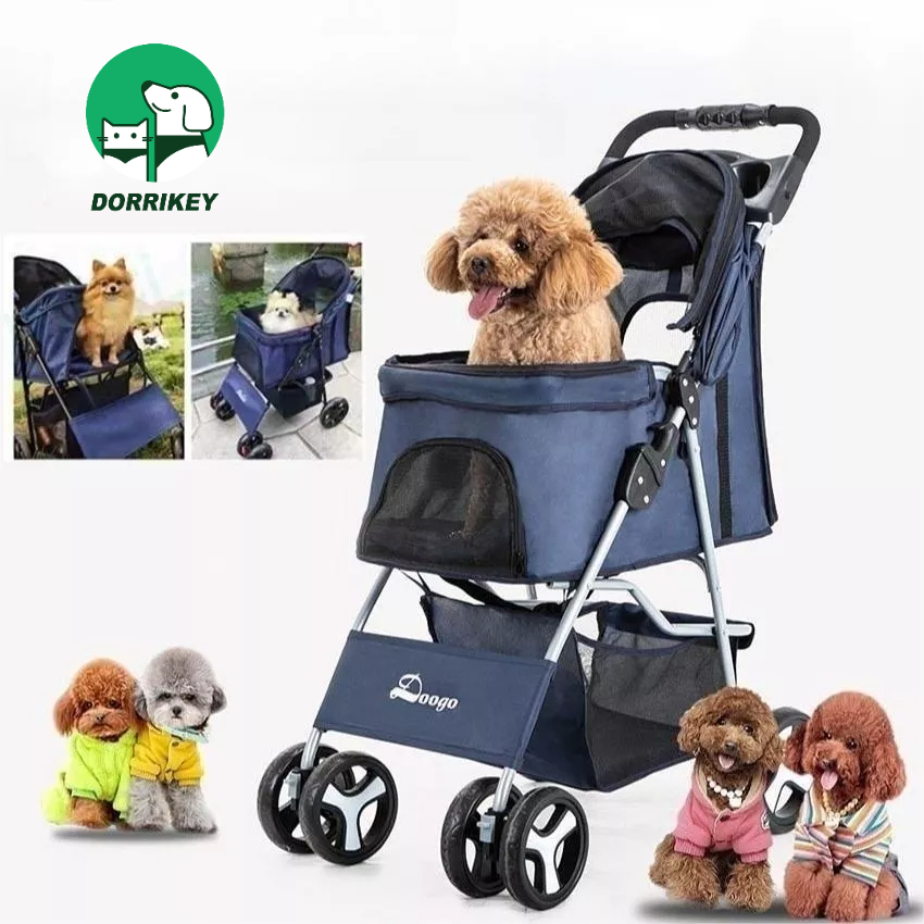 Xe đẩy vật nuôi DORRIKEY LI0309 bốn bánh gấp gọn nhẹ sử dụng bên ngoài