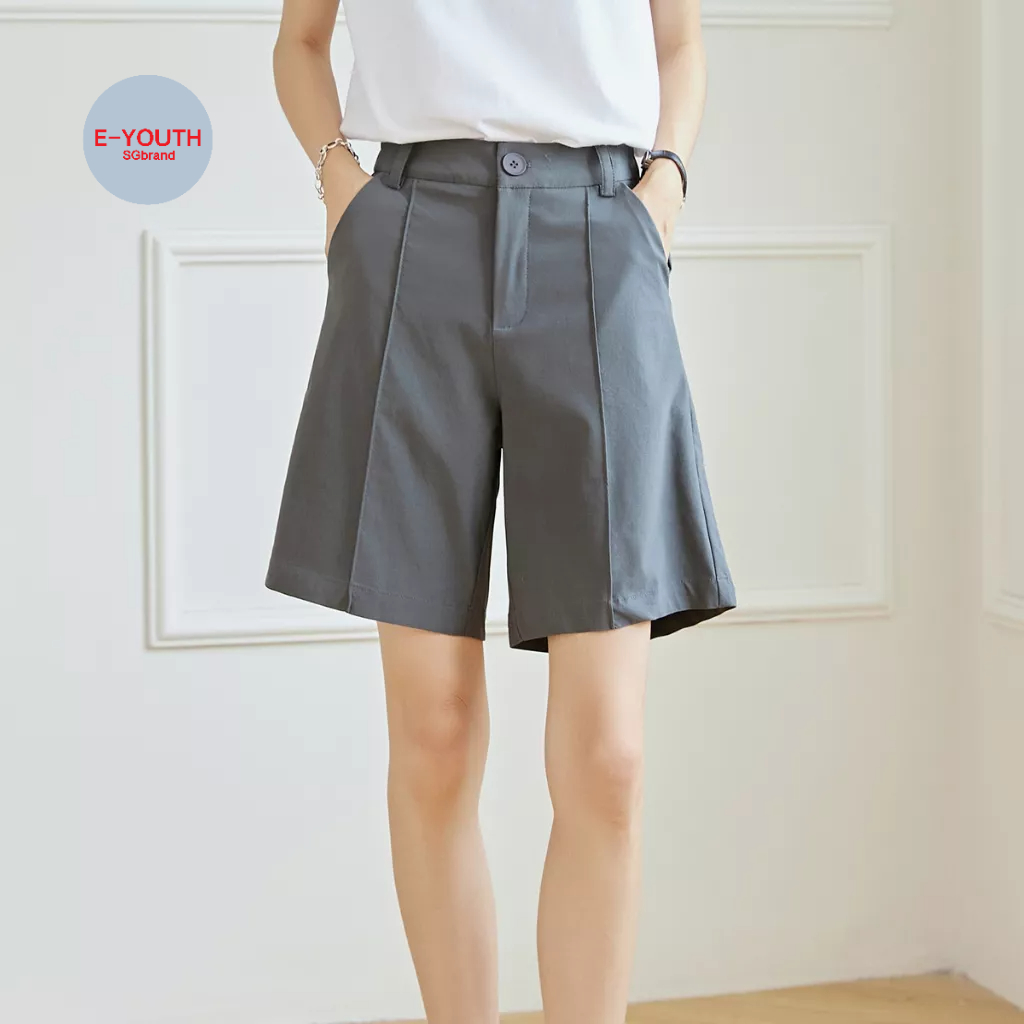 Eyouth 20187 Quần short Nữ Cạp Cao Ngang Gối