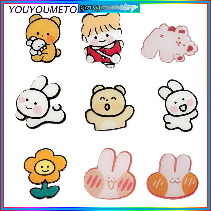 Ghim cài trang trí bằng acrylic thiết kế hoạt hình đáng yêu