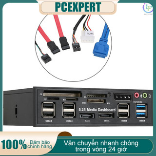 PCER♦Multi-Function USB 3.0 Hub eSATA SATA Port Internal Card Reader PC Dashboard Media Front Panel