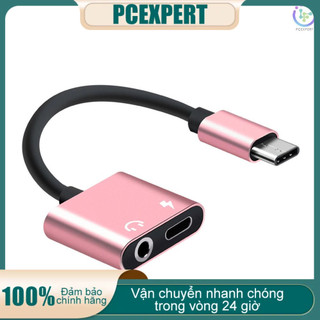 Bộ chuyển đổi âm thanh 2 trong 1 Type-C sang 3.5 mm để nghe nhạc/Sạc USB
