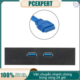 PCER♦USB 3.0 Front Panel Hub 2 Port Expansion Bay 20 Pin to USB3.0 60cm Bracket Adapter Cable for PC