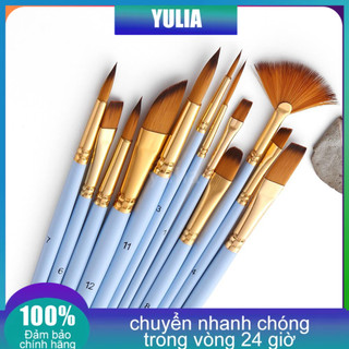 Set 12 cọ vẽ tranh acrylic taklon chất lượng cao