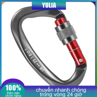 Khóa carabiner 25KN hình chữ D tiện dụng khi leo núi/móc võng