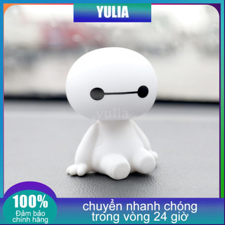 Đồ chơi robot Baymax lúc lắc đầu bằng nhựa dễ thương trang trí xe hơi