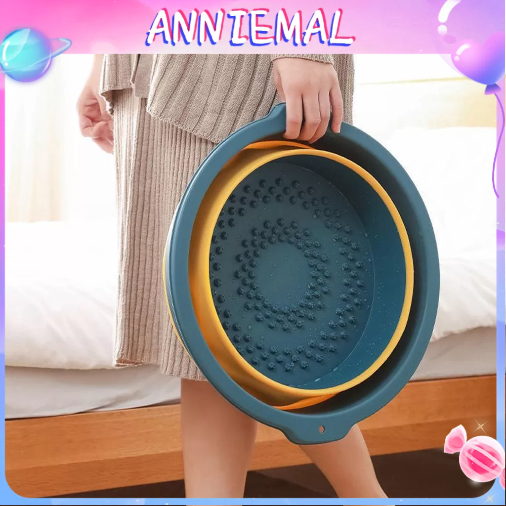 ANNIEMAL Trọng lượng nhẹ Có thể gập lại Chậu ngâm chân Giảm đau thu gọn Dung tích nước lớn