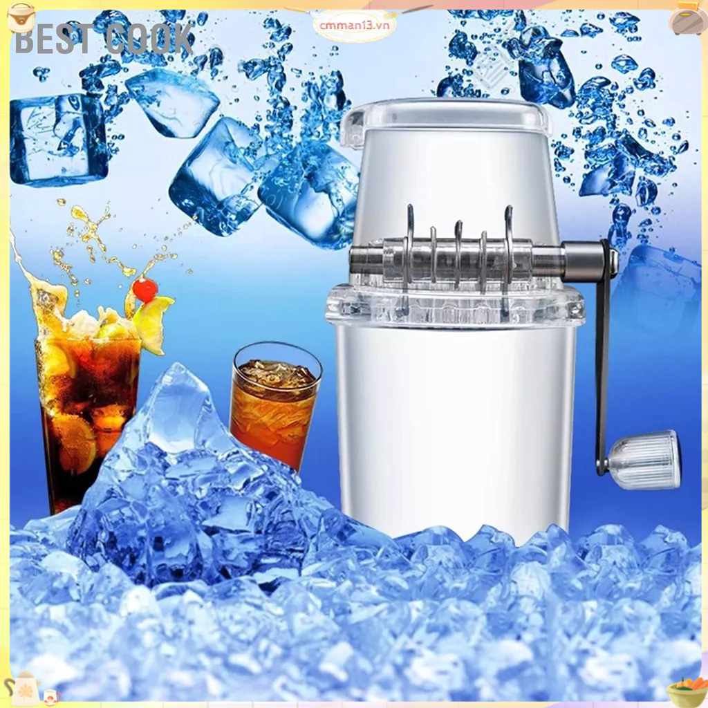 Best cook Máy Nghiền Đá Di Động 1.25L Tay Quay Tự Làm Bằng Xay Bào Cho Gia Đình Cắm Trại Ngoài Trời Sử Dụng