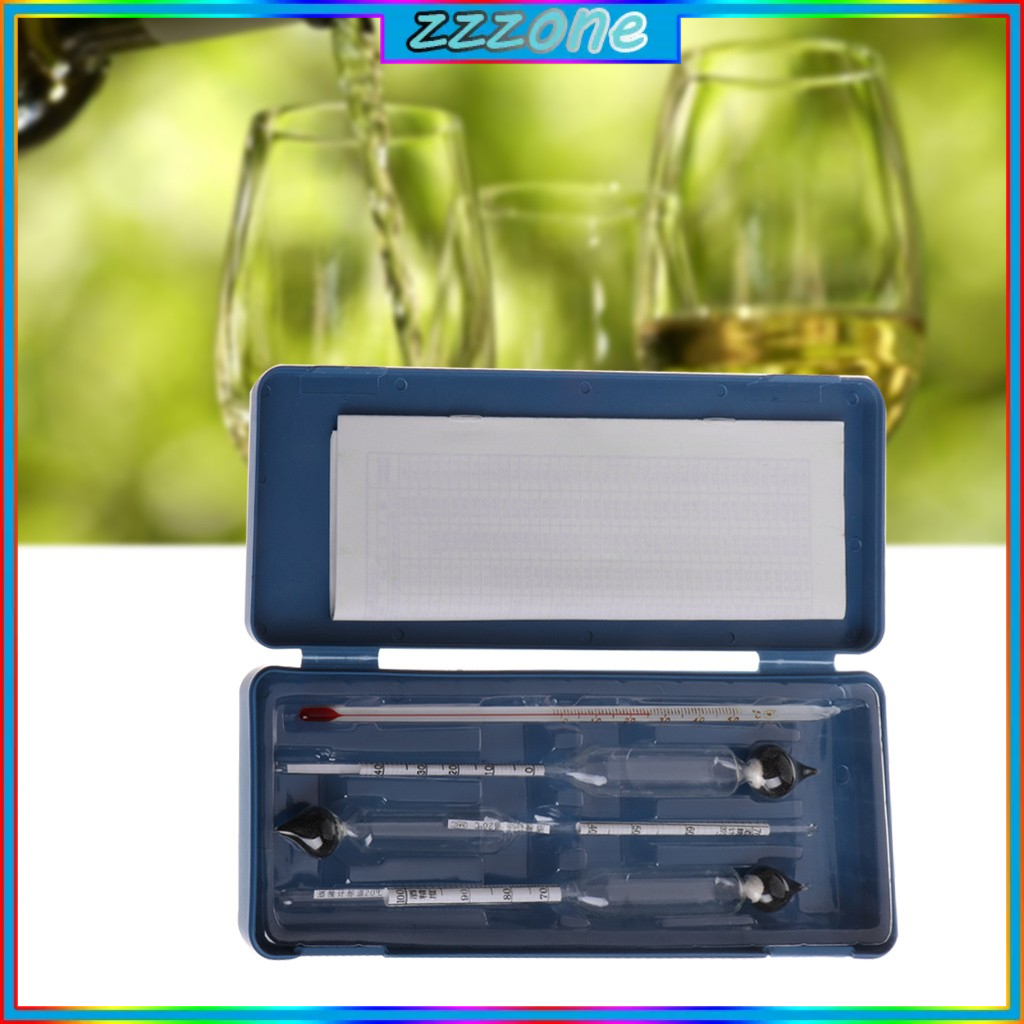 Bộ 3 đồng hồ đo nồng độ cồn 0-100 % + nhiệt kế