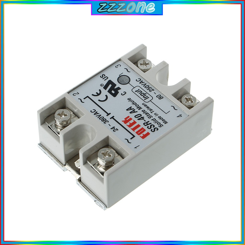 Mô đun rơ le SSR-40AA 40A 250V đầu vào 80-250V đầu ra AC 24-380V
