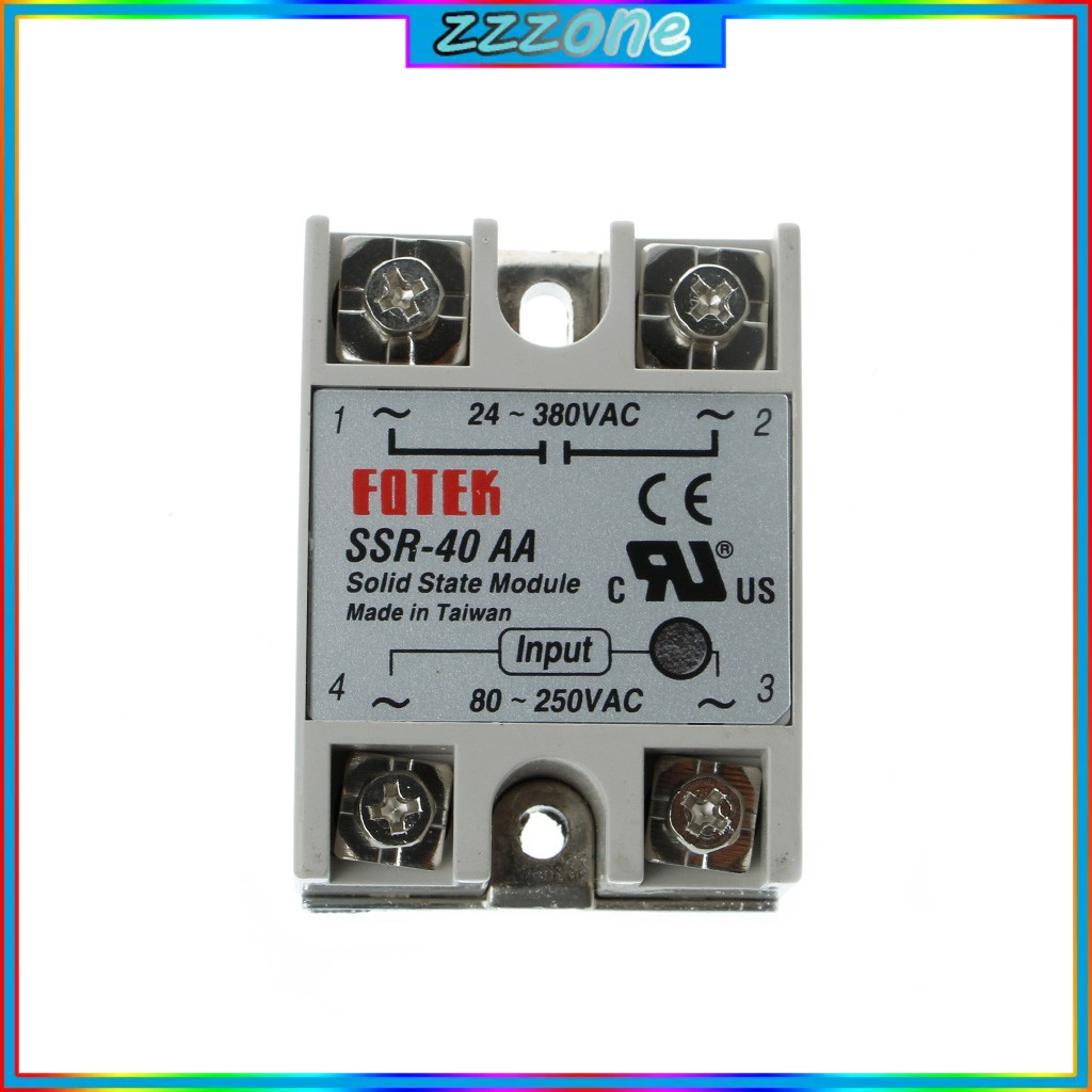 Mô đun rơ le SSR-40AA 40A 250V đầu vào 80-250V đầu ra AC 24-380V