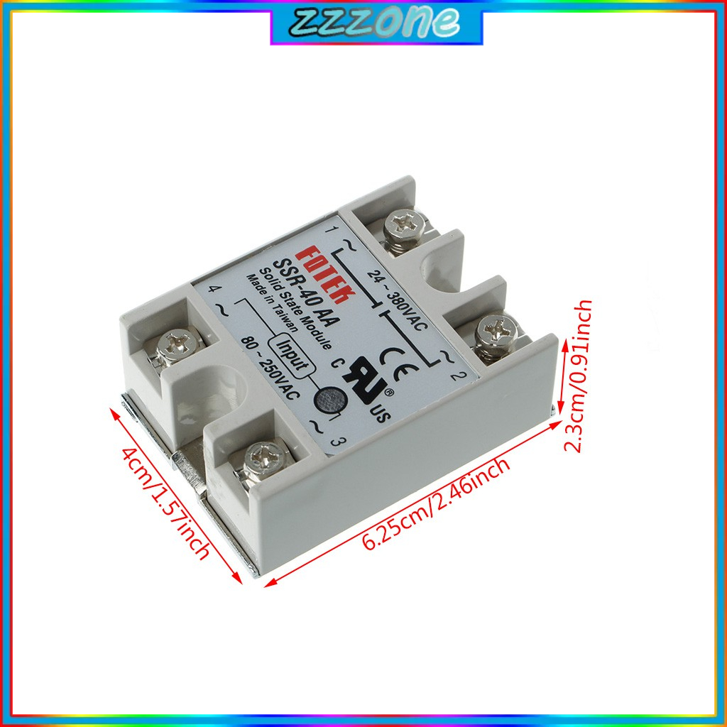Mô đun rơ le SSR-40AA 40A 250V đầu vào 80-250V đầu ra AC 24-380V