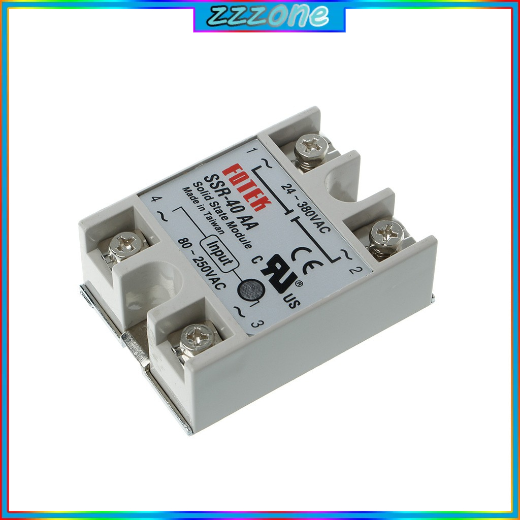 Mô đun rơ le SSR-40AA 40A 250V đầu vào 80-250V đầu ra AC 24-380V