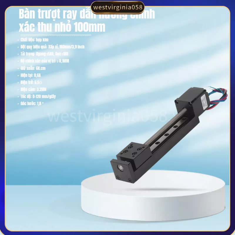 Có thể bán buôn Bàn trượt hành trình 100mm 28 Động cơ bước Độ chính xác cao Đường ray đơn Giai đoạn chuyển động tuyến tính Trục X Y Z Westvirginia058 Hàng giao ngay
