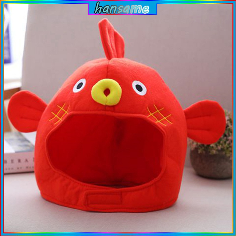 Mũ Trùm Đầu Hóa Trang Halloween Hình Cá Hoạt Hình Nhồi Bông