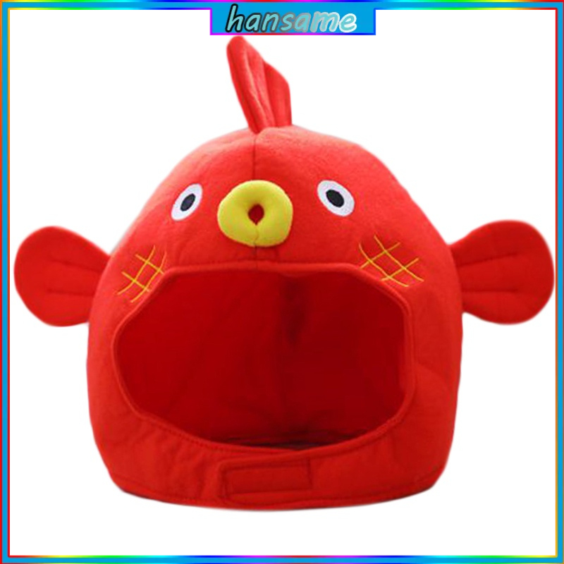 Mũ Trùm Đầu Hóa Trang Halloween Hình Cá Hoạt Hình Nhồi Bông