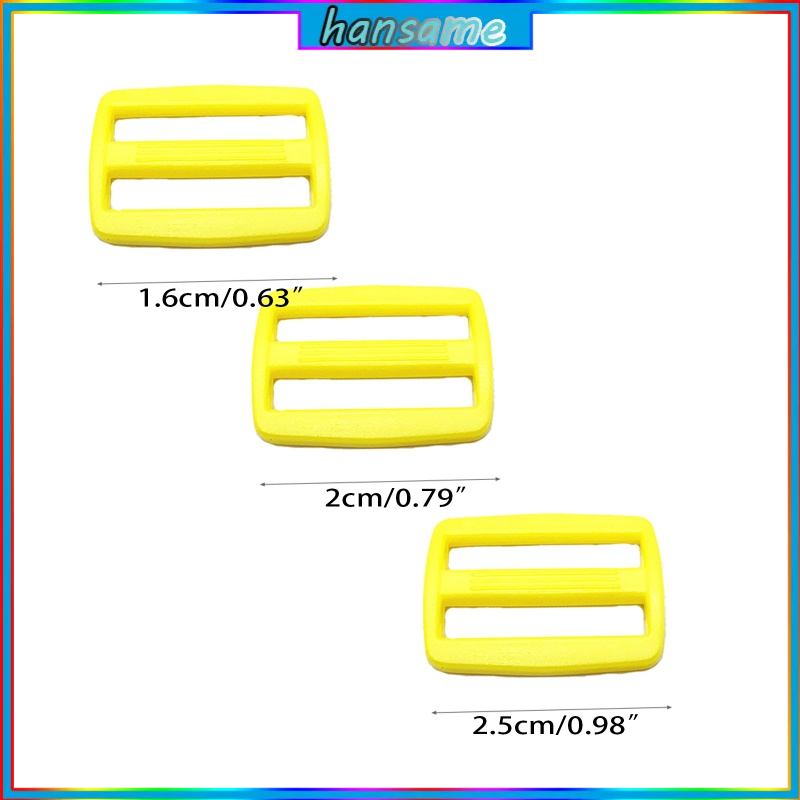 Set 10 Khóa Trượt Ba Cạnh Bằng Nhựa Cho Ba Lô/Túi Xách