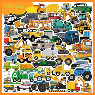 Set 50 sticker dán xe tải công trường cho bé trai