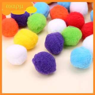 Set 100 quả bông tròn sắc màu dùng trang trí thủ công tiện dụng