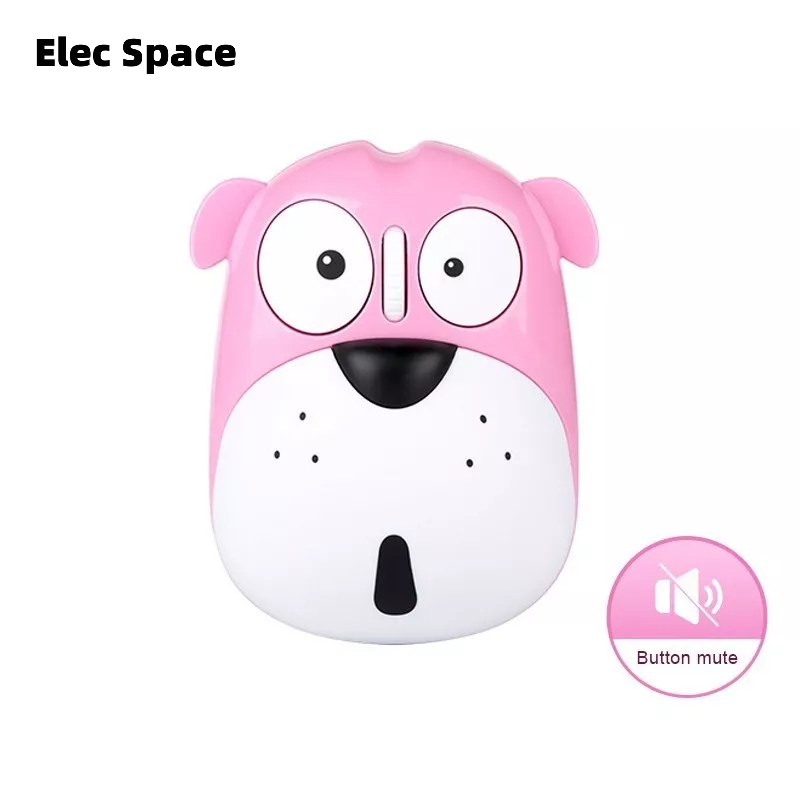 Elec Space 2.4g Chuột im lặng không dây hình dạng con chó dễ thương