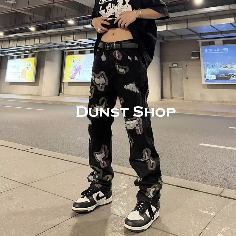 Dunst Shop  quần jean ống rộng quần nam ống rộng quần 2023 NEW DS0801  Chất lượng cao Unique Phong cách fashion C97BG3E 36Z230909