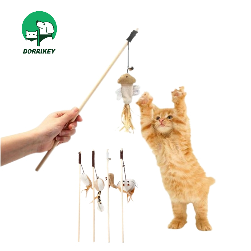 DORRIKEY Cây vờn mèo - cần câu mèo đồ chơi vui nhộn LI0223