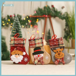 Tất đựng quà giáng sinh hình ông già noel/người tuyết/tuần lộc 6 inch