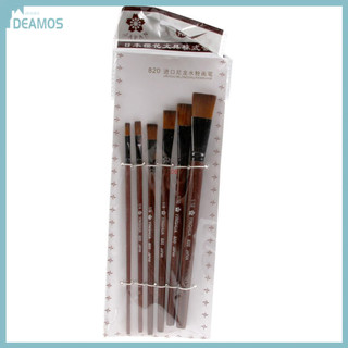 Set 6 cọ vẽ tranh sơn dầu bằng acrylic nylon tiện dụng