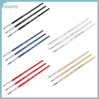 Set 3 cọ vẽ tranh sơn dầu 0 00 000 sợi nylon chuyên nghiệp