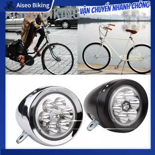  Hàng Sẵn  Đèn pha LED gắn trước xe đạp Đèn Pha Xe Đạp Phong Cách Cổ Điển - 6 LED  Hạt đèn Aiseo Biking 