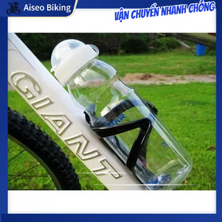 Giá Đỡ Bình Nước Xe Đạp Thể Thao màu đen nhựa PC ngoài trời- Gọng để bình nước trên xe đạp Aiseo Biking