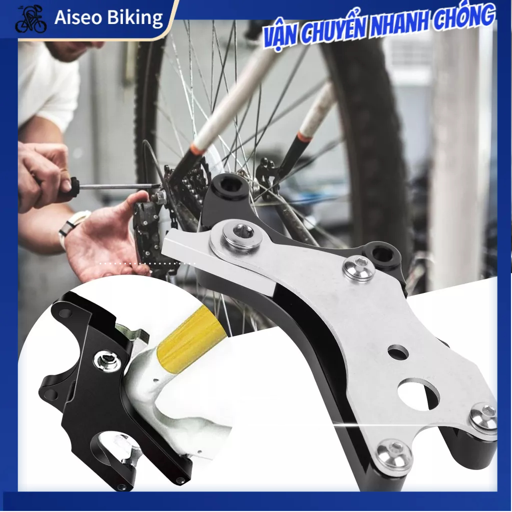 Aiseo Biking Mixim Phanh Xe Đạp Hợp Kim Nhôm Ghế Cố Định Bộ Chuyển Đổi Đĩa